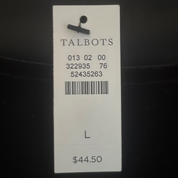 NWT Talbots Black Velvet Sleeveless Top Size Large - Picture 4 of 5